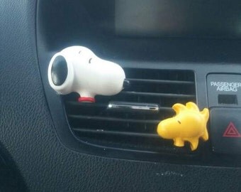 Snoopy & Woodstock* Handmade, Car vent clip, car air freshener, car interior, car accessory, car fragrance