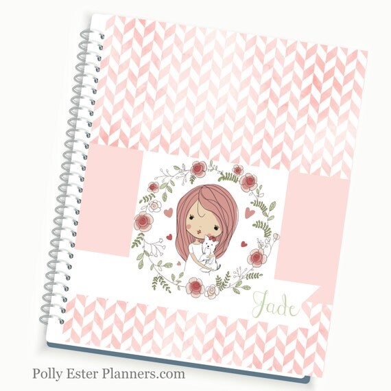 items similar to daily planner cute girl planner personalized planner