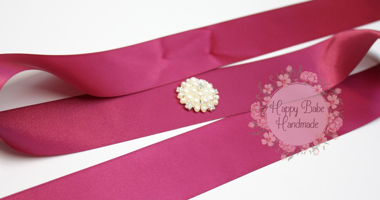 Wine Red Ribbon Wine Satin Ribbon 11/2 Inch Pay Per Yard