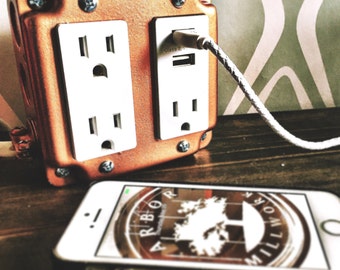 Metal USB OUTLET BOX Charging Station