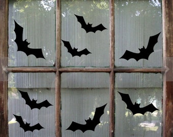 15/ Bat Halloween Decal / Halloween Sticker / Halloween Window Decal / Bat Decal / Halloween Decoration/ Halloween window stickers/ Hallowee
