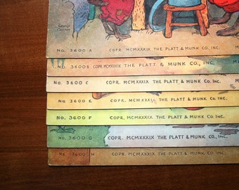 RARE 1939 Uncle Wiggily 7 Books//By Howard R. Garis//Rare Books//Vintage Children Books