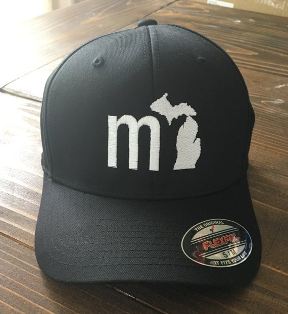 MI Michigan Baseball Cap Black