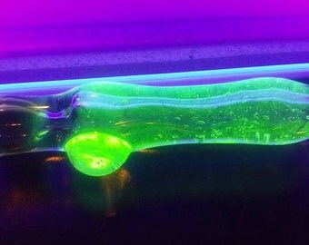 Illuminati UV Blacklight Glass One Hitter Handmade