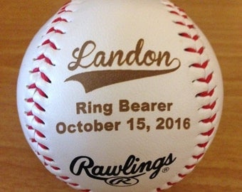 Ring Bearer Baseball, Personalized Baseball, Personalized Coach Gift, T-Ball, Tee Ball, Little league, Team Balls, League Balls