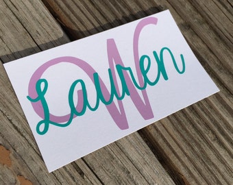 Name Vinyl Decal | Monogram Vinyl Decal | Monogram Vinyl Sticker | Monogram Sticker | Yeti Cup Decal | Yeti Cup Monogram | Custom Decal