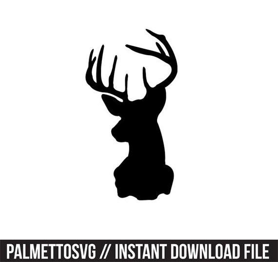 Download deer head decal silhouette svg dxf file instant download