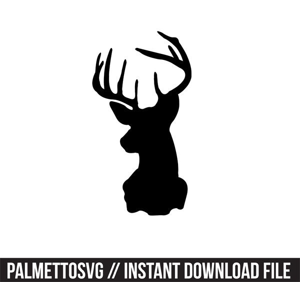 Download deer head decal silhouette svg dxf file instant download ...