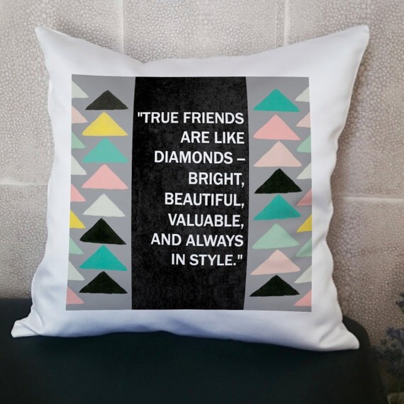 Quote Pillow Custom Pillow Personalized Pillow Friendship