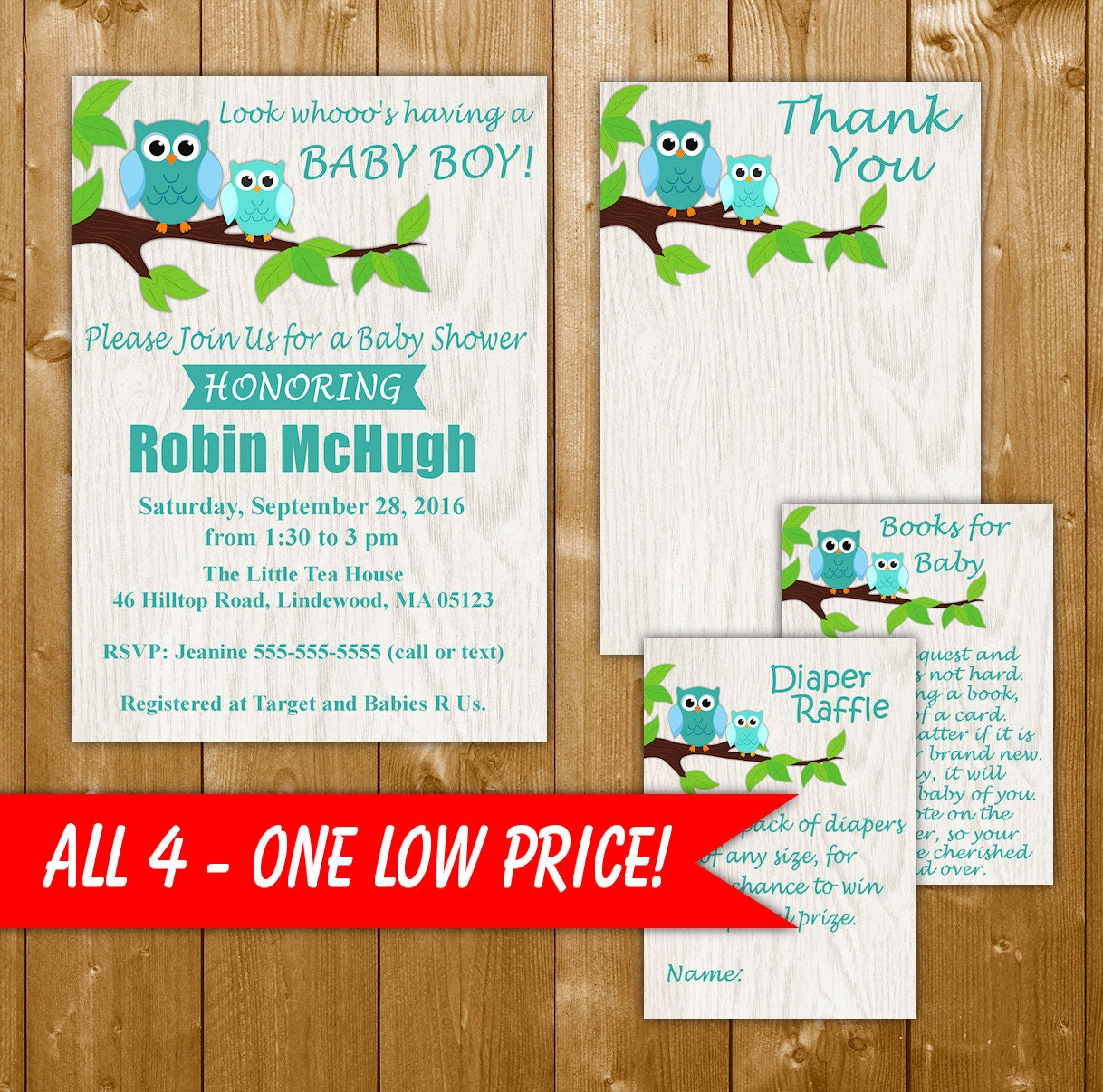Baby Shower Invitations With Diaper Raffle 6