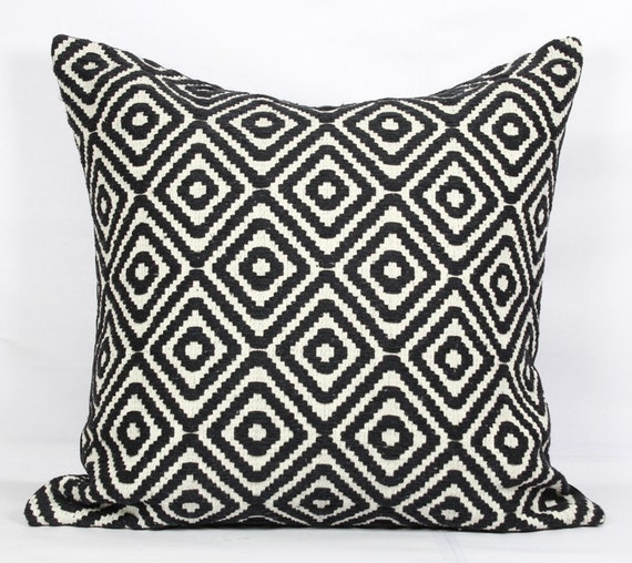Black throw pillows 18x18 boho pillow case bed black pillow