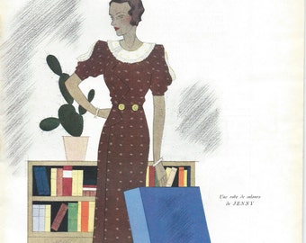Vintage French Fashion Magazine Modes et Travaux 15 September 1933