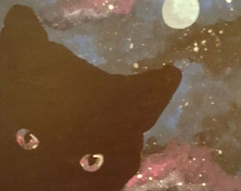 Cosmo - Black Cat OOAK Original Artwork