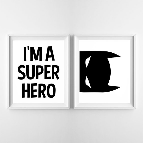 I'm A Super Hero Batman Nursery Printable Poster