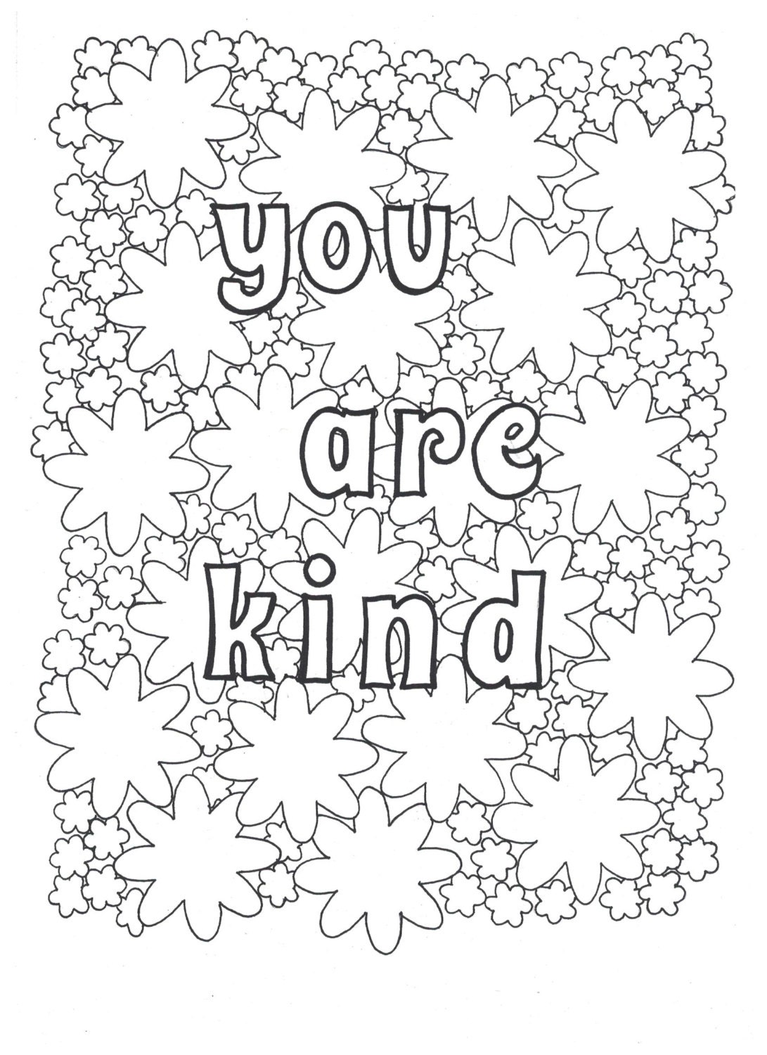 Download You are kind coloring page