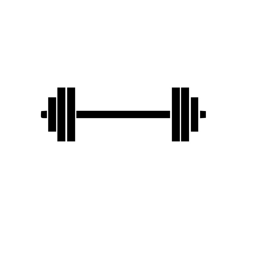 Monogram barbell crossfit weights SVG instant download design
