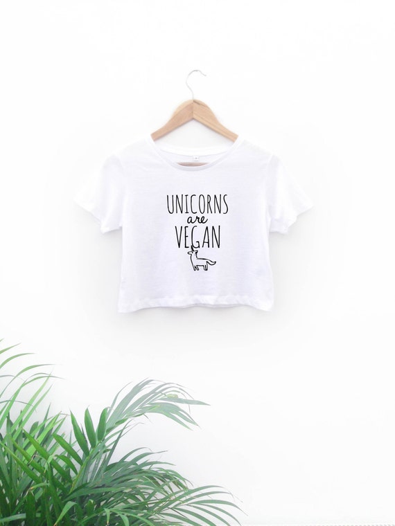 Unicorns are Vegan Cropped Top