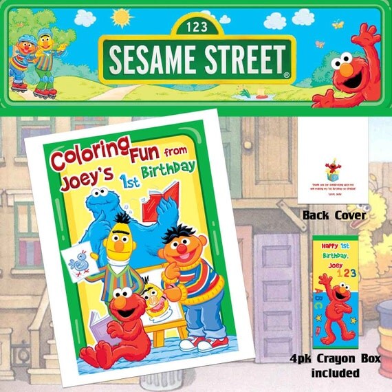 Sesame Street Coloring Book with Crayons