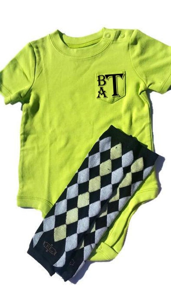 Baby Boy Monogrammed onesie leg warmer SET by CustomPressTShirts