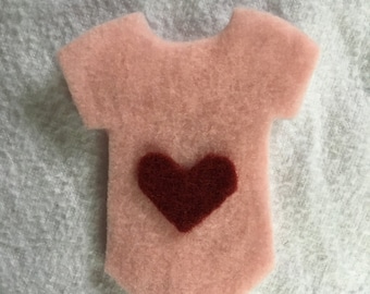 Personalized Baby Onesie Ornament, Magnet, or Brooch