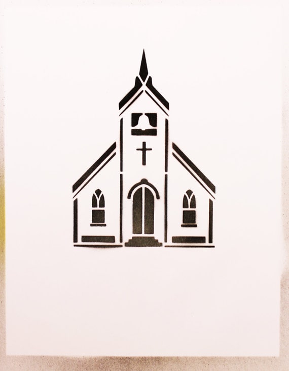 Stencil Time Church ST290 by StencilTimeShop on Etsy