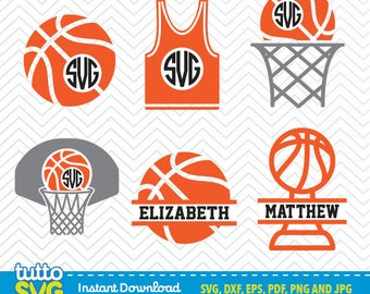 BASKETBALL SVG files, Silhouette Studio, Cricut, Cameo, Embroidery, Screen Printing TT-12