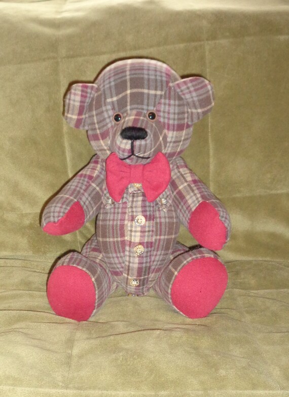 memory teddy bear made from shirt