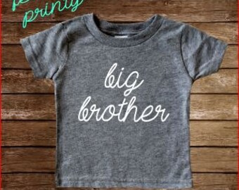 Big Brother Shirt Boys Shirt New Brother shirt grey big bro