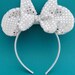 Silver Sequin Mouse Ears - Mouse Headband - Animal Ears