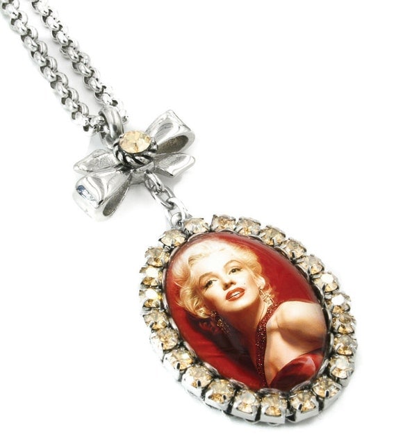 Marilyn Monroe Jewelry Marilyn Necklace Movie Star Crystal