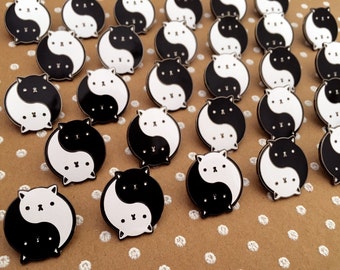 Yin Yang Cat Enamel Pin