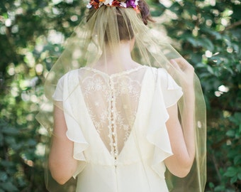 gold tulle veil, gold bridal veil, gold wedding veil, gold veil, gold bridal comb, gold hair accessories, fall wedding, autumn wedding veil