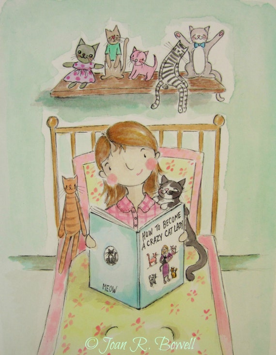 Aspiring cat lady - crazy cat lady - cat lovers - A5 blank card - includes shipping!