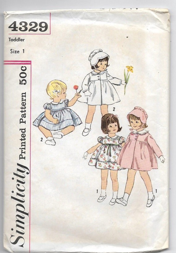 pattern skirt tulip dress Pattern, Sewing 4329, Baby, Simplicity 1950s Girl Dress Vintage