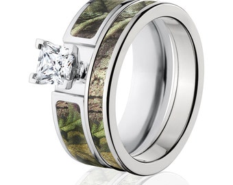 cobalt camo bridal ring set with realtree green camo ring camo wedding ring 6f14g1pctw and 4hr_green - Camouflage Wedding Ring Sets cobalt camo bridal ring set with realtree green camo ring camo wedding ring 6f14g1pctw and 4hr_green - Camouflage Wedding Ring Sets