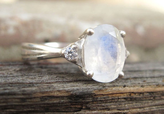 Moonstone Antique Engagement Ring Moonstone Antique Engagement Ring