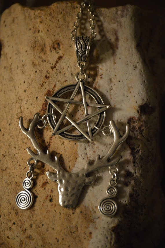 Cernunnos Horned God Pentacle Amulet Cernunnos Celtic