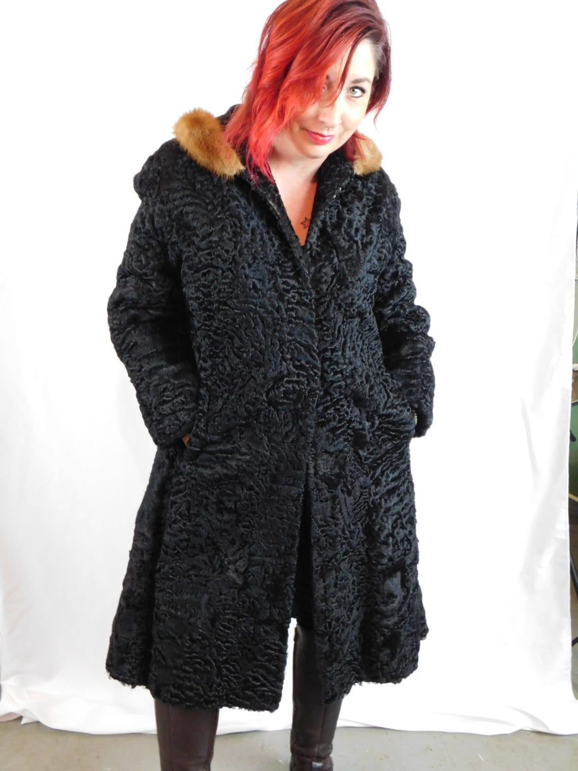 Authentic Persian Curly Lamb Fur Coat With By Maryalicefeltlikeit 