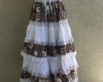 Gauze Dress - Pintuck Dress - Lace Tiered Dress - Mexican Dress - Gorgeous
