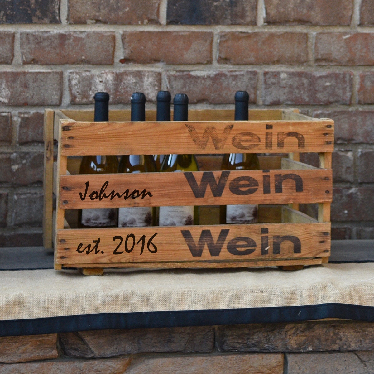 Personalized Vintage Wine Crate by asouthernbucket on Etsy