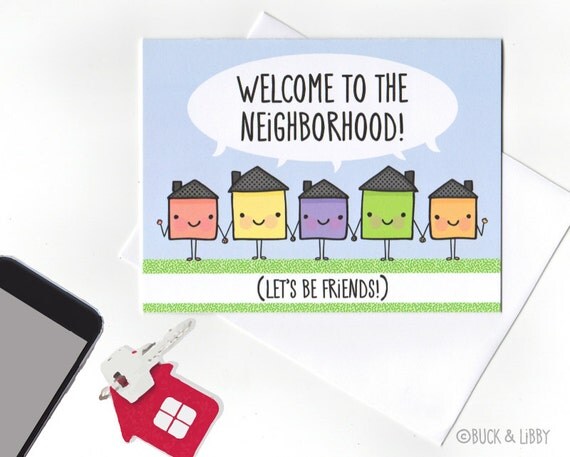 Welcome to the Neighborhood Let's Be Friends Greeting Card