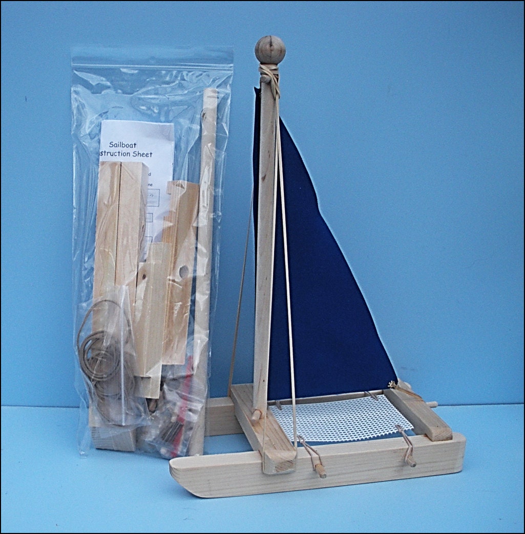 wooden toy sailboat kit
