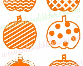 Pumpkins SVG - Chevron Pumpkins SVG - Digital Cutting File - Vector File - Instant Download - Cricut SVG File - Svg, Dxf, Jpg, Eps, Png