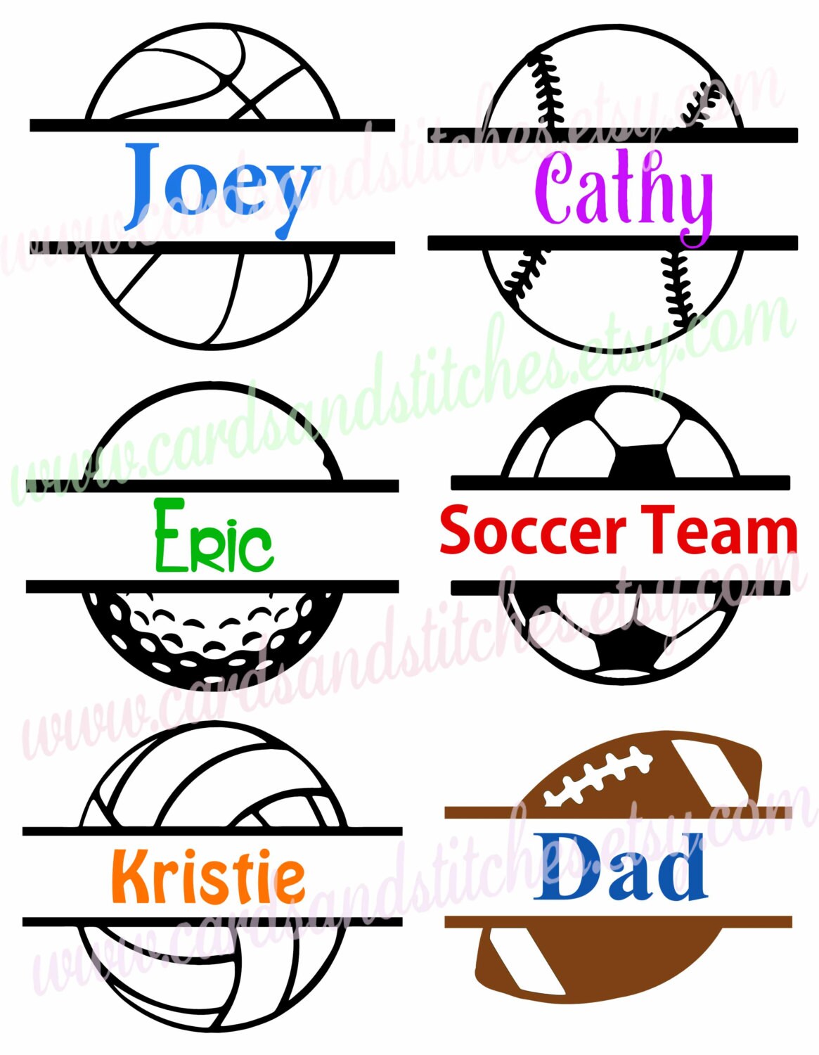 Sport Balls Decal Custom Sports Balls Vinyl Decal Yeti