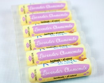 Lavender Chamomile Lip Balm . Natural Lip Balm . Lavender . Chamomile . Lip Butter