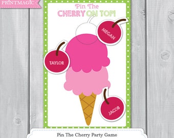 Ice Cream Shop Party Printable Party Game - 3 Sizes - Ice Cream Party Game - Sweet Shoppe Birthday - Ice Cream Birthday Party