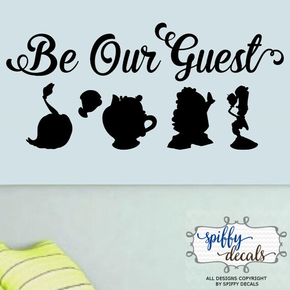 Be Our Guest Beauty And The Beast Vinyl Wall Decal Sticker