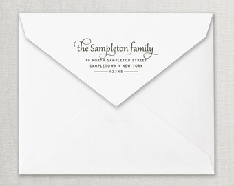 Modern Address Stamp, Custom Return Address Stamp, Wedding address stamp, Classic Elegant Stamp, Unique and Modern Return Address Stamp
