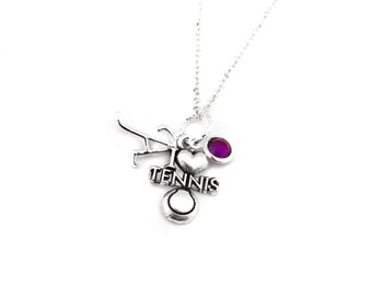 Tennis Necklace, Tennis Gifts, Tennis Jewelry, Gifts for Tennis, Tennis Player, Tennis Team Gift