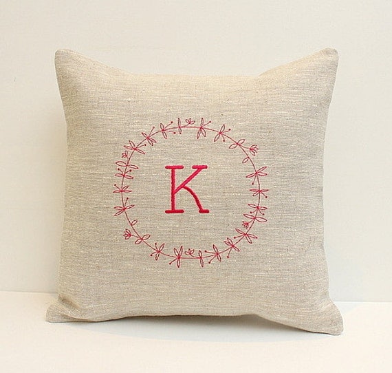 Decorative pillow Personalized cushion pillow case Monogrammed